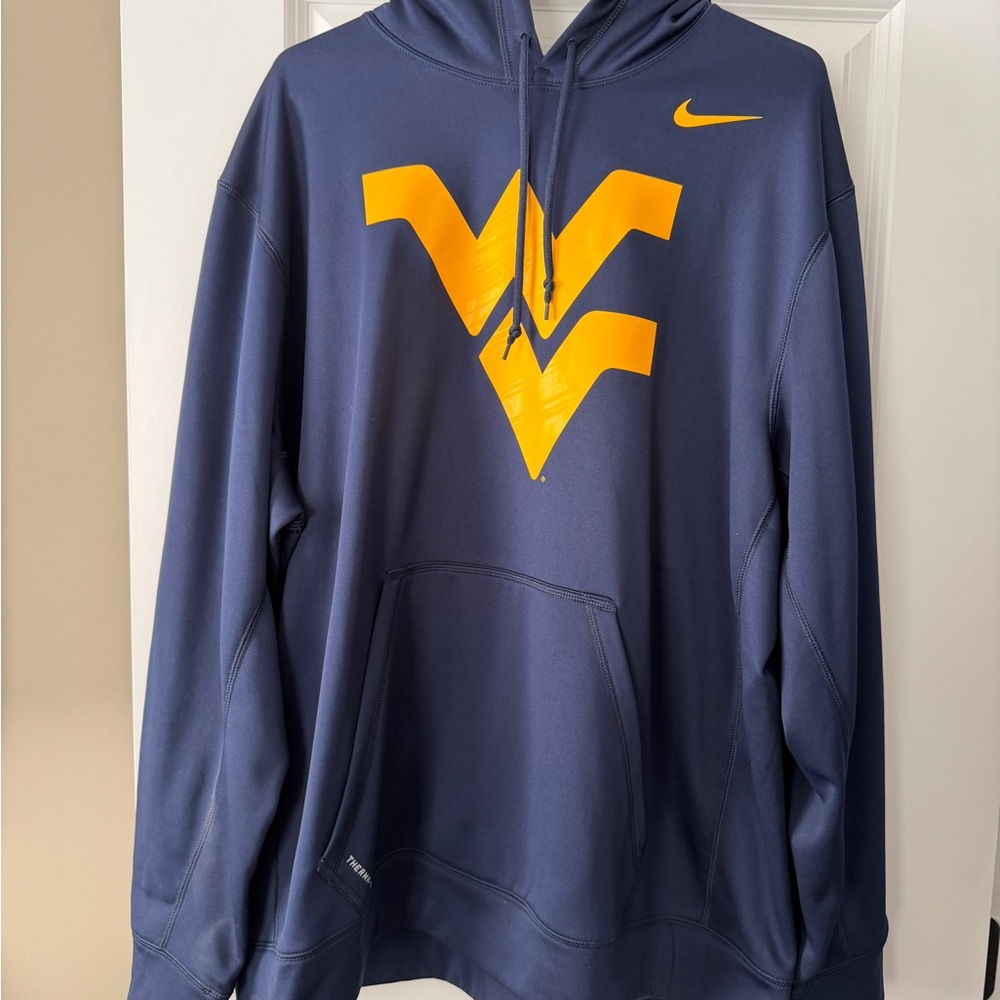 Nike Men's West Virginia Therma Fit Navy Hoodie